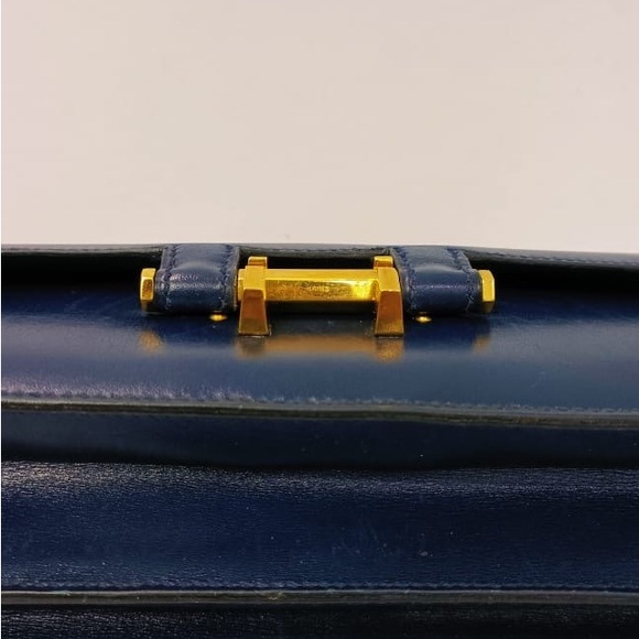 Vintage Hermes Navy Blue Leather Crossbody / Shoulder Bag - Picture 9 of 15